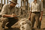 Le buste retrouvé à côté du Forum de Trajan daterait de la même période de construction, durant l’Antiquité, mais les archéologues ne savent quelle est son identité. © ChatGPT